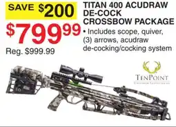 Dunham's Sports TITAN 400 ACUDRAW DE-COCK CROSSBOW PACKAGE offer
