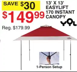 Dunham's Sports YQLI 13' X 13' EASYLIFT 170 INSTANT CANOPY offer