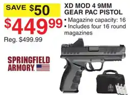 Dunham's Sports XD MOD 4 9MM GEAR PAC PISTOL offer