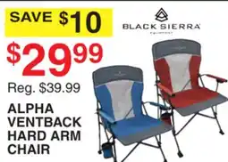 Dunham's Sports BLACK SIERRA ALPHA VENTBACK HARD ARM CHAIR offer