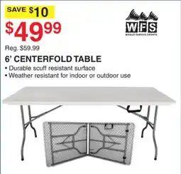 Dunham's Sports 6' CENTERFOLD TABLE offer