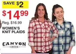 Dunham's Sports WOMEN'S KNIT PLAIDS offer