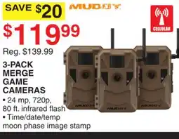 Dunham's Sports MUDDY 3-PACK MERGE GAME CAMERAS offer