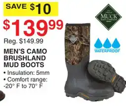Dunham's Sports MEN'S CAMO BRUSHLAND MUD BOOTS offer