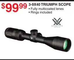 Dunham's Sports 3-9X40 TRIUMPH SCOPE offer