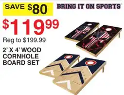 Dunham's Sports 2' X 4' WOOD CORNHOLE BOARD SET offer