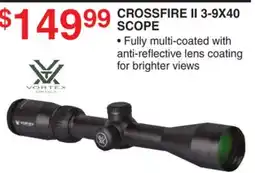 Dunham's Sports VORTEX OPTICS CROSSFIRE II 3-9X40 SCOPE offer