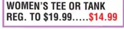 Dunham's Sports WOMEN'S TEE OR TANK offer