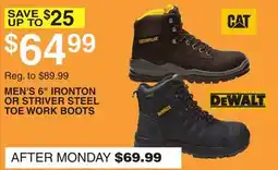 Dunham's Sports MEN'S 6 IRONTON OR STRIVER STEEL TOE WORK BOOTS offer