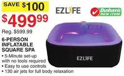 Dunham's Sports 6-PERSON INFLATABLE SQUARE SPA offer