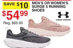 Dunham's Sports UNDER ARMOUR MEN'S OR WOMEN'S SURGE 5 RUNNING SHOES offer