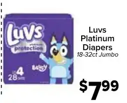 Valu Market Luvs Platinum Diapers offer