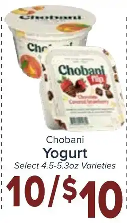 Valu Market Chobani Yogurt offer