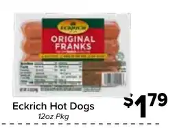 Valu Market Eckrich hot dogs offer