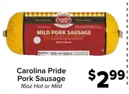 Valu Market Carolina Pride Pork Sausage offer