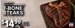 Valu Market Black Canyon Angus T-Bone Steaks offer
