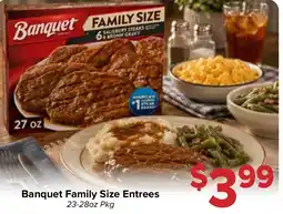 Valu Market Banquet Family Size Entrees offer