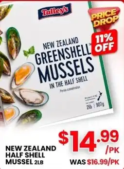 Seafood City Talley's New Zealand Greenshell Mussels In The Half Shell offer