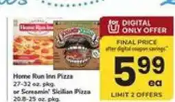 Safeway Home Run Inn Pizza or Screamin' Sicilian Pizza offer