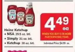 Safeway Heinz Ketchup offer