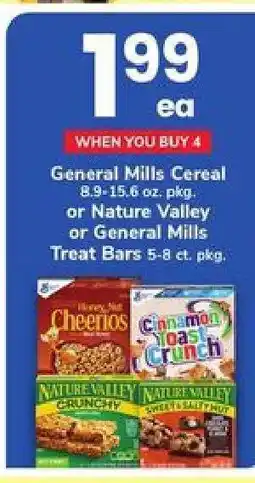 Safeway General Mills Cereal or Nature Valley or General Mills Treat Bars offer