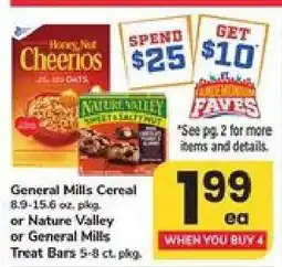 Safeway General Mills Cereal or Nature Valley or General Mills Treat Bars offer