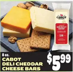 Gristedes Cabot deli cheddar cheese bars offer