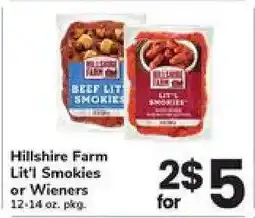 Safeway Hillshire Farm Lit'l Smokies or Wieners offer