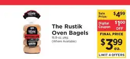 ShopRite The Rustik Oven Bagels offer