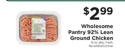 ShopRite Wholesome Pantry 92% Lean Ground Chicken offer