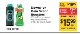 ShopRite Downy or Gain Scent Boosters offer