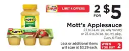 ShopRite Mott's Applesauce offer