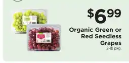 ShopRite Organic Green or Red Seedless Grapes offer