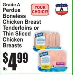 SuperFresh Perdue Boneless Chicken Breast Tenderloins or Thin Sliced Chicken Breasts offer