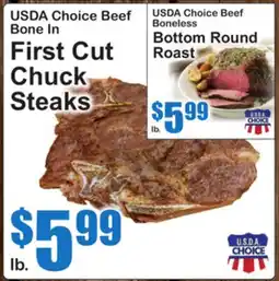 SuperFresh USDA Choice Beef Bone In First Cut Chuck Steaks offer