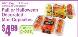 SuperFresh Fall or Halloween Decorated Mini Cupcakes offer