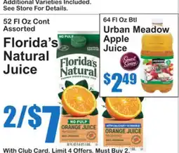 SuperFresh Florida's Natural Juice offer
