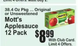 SuperFresh Mott's Applesauce offer