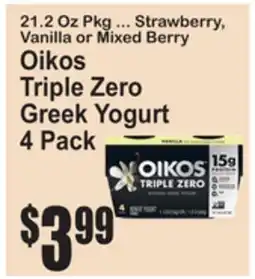 SuperFresh Oikos Triple Zero Greek Yogurt offer