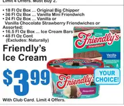 SuperFresh Friendly's Ice Cream offer