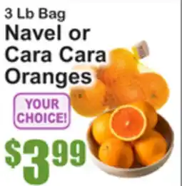 SuperFresh 3 Lb Bag Navel or Cara Cara Oranges offer