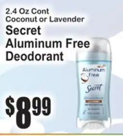 SuperFresh Secret Aluminum Free Deodorant offer