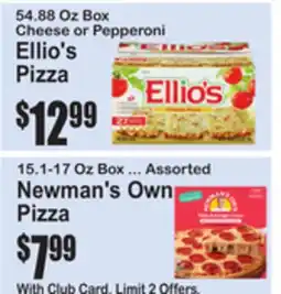 SuperFresh Ellio's Pizza, Newman's Own Pizza offer