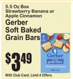SuperFresh Gerber Soft Baked Grain Bars offer