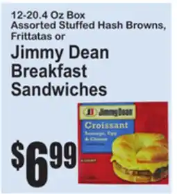SuperFresh 12-20.4 Oz Box Assorted Stuffed Hash Browns, Frittatas or Jimmy Dean Breakfast Sandwiches offer