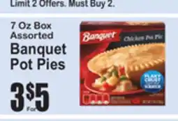 SuperFresh 7 Oz Box Assorted Banquet Pot Pies offer