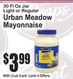 SuperFresh 30 Fl Oz Jar Light or Regular Urban Meadow Mayonnaise offer
