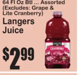 SuperFresh Langers Juice offer