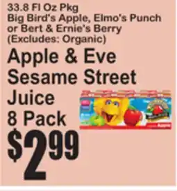 SuperFresh Apple & Eve Sesame Street Juice offer