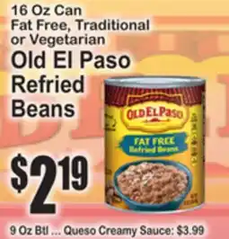 SuperFresh Old El Paso Refried Beans offer